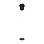 Eglo Stehlampe Persley Stahl Schwarz Papier | IP20 - Geeignet für 1x E27 
