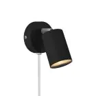 Nordlux Explore Wandleuchte Metall und Ceramic Schwarz | Geeignet für GU10
