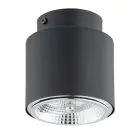 Emibig Deckenleuchte Nano Stahl Schwarz | Geeignet für 1x GU10 (AR111) - Max 12W